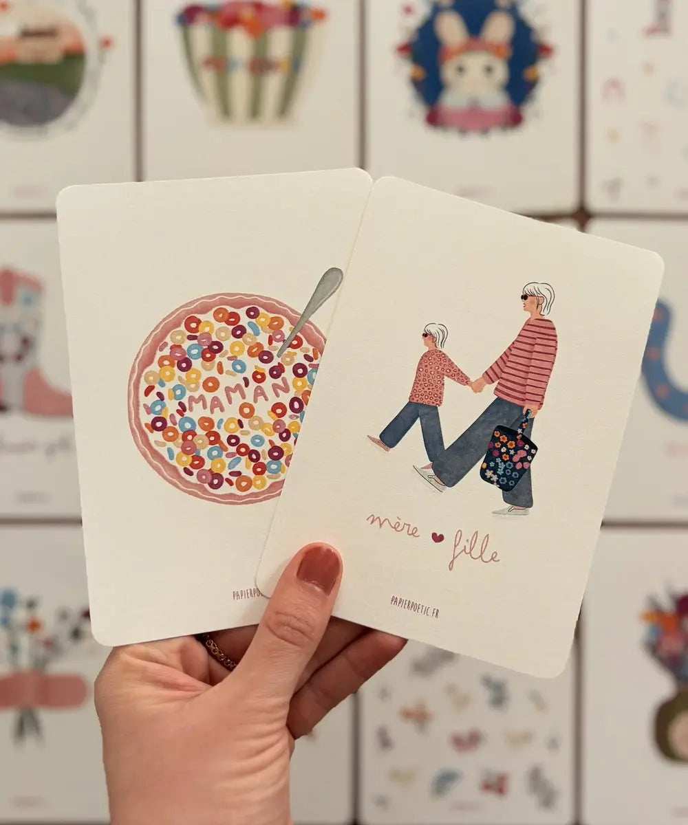Carte Postale "Bol de céréales Maman" | Papier Poetic - Carte Postale Bol de céréales Maman de la marque française Papier Poetic