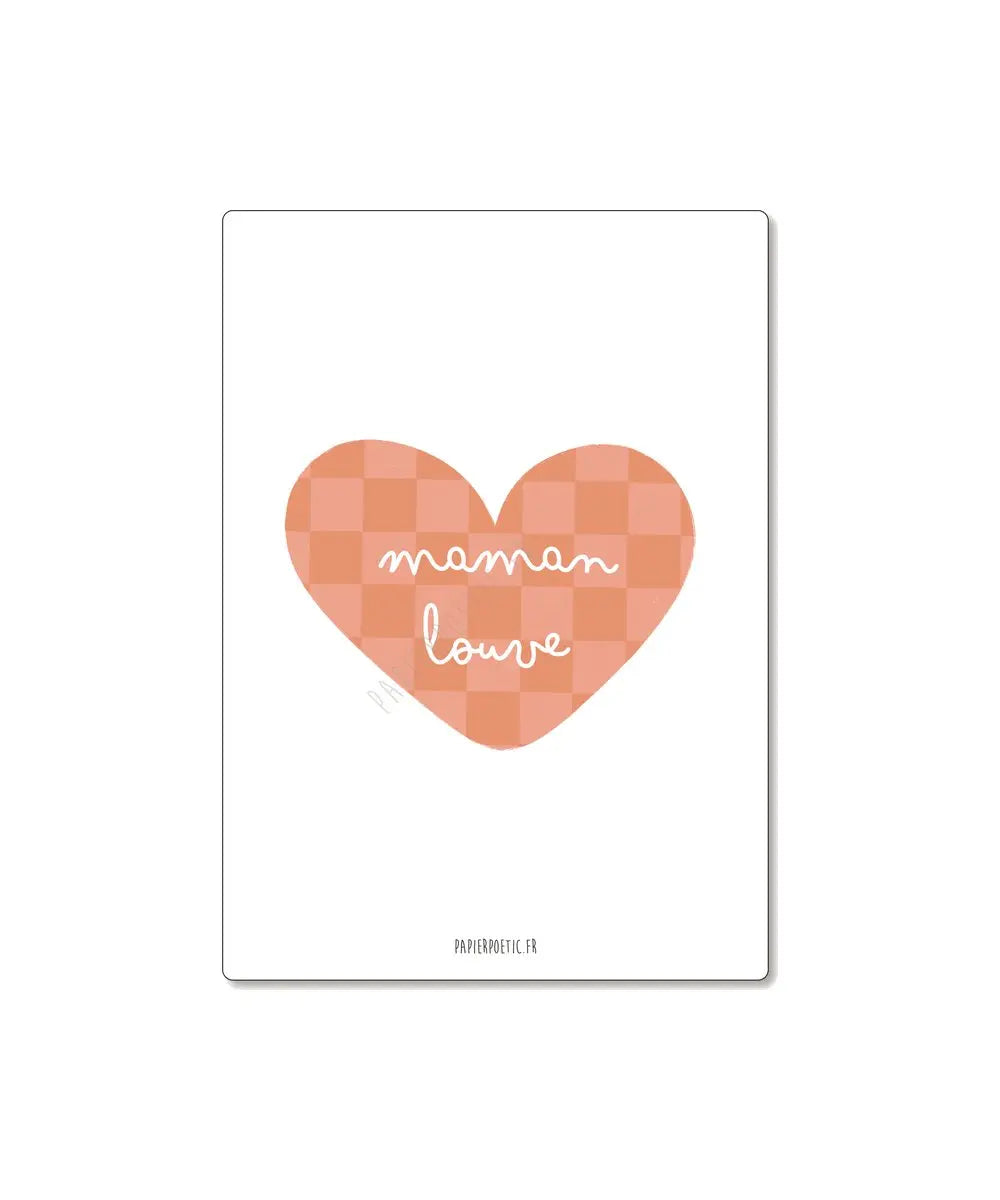 Carte Postale "Cœur Maman louve" | Papier Poetic - Carte Postale Cœur Maman louve de la marque française Papier Poetic