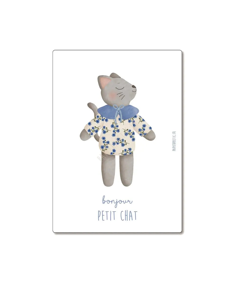 Carte Postale "Doudou Chat anémone" | Papier Poetic - Carte Postale Doudou Chat anémone de la marque française Papier Poetic