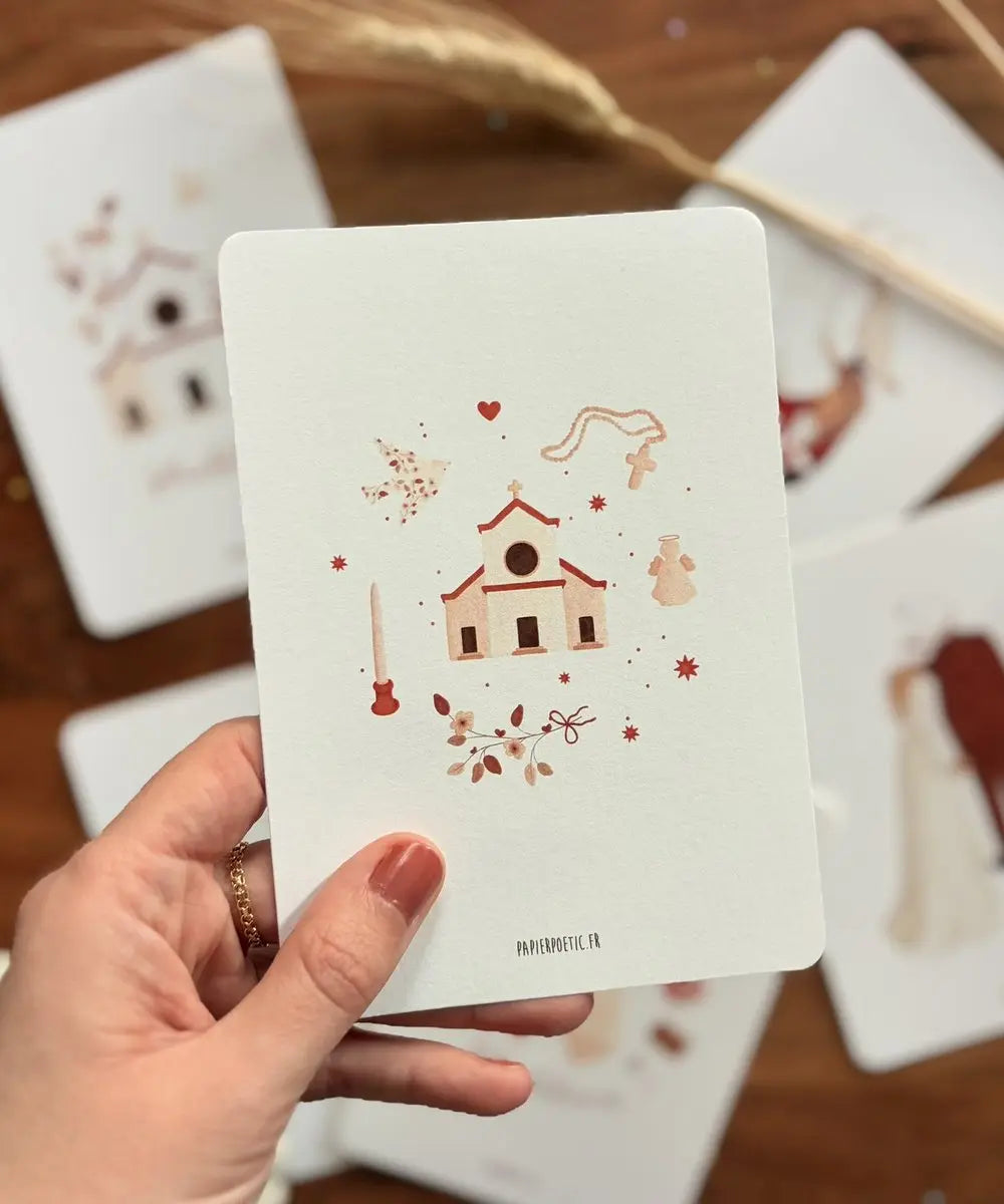 Carte Postale "Félicitations baptême" | Papier Poetic - Carte Postale Félicitations baptême de la marque française Papier Poetic