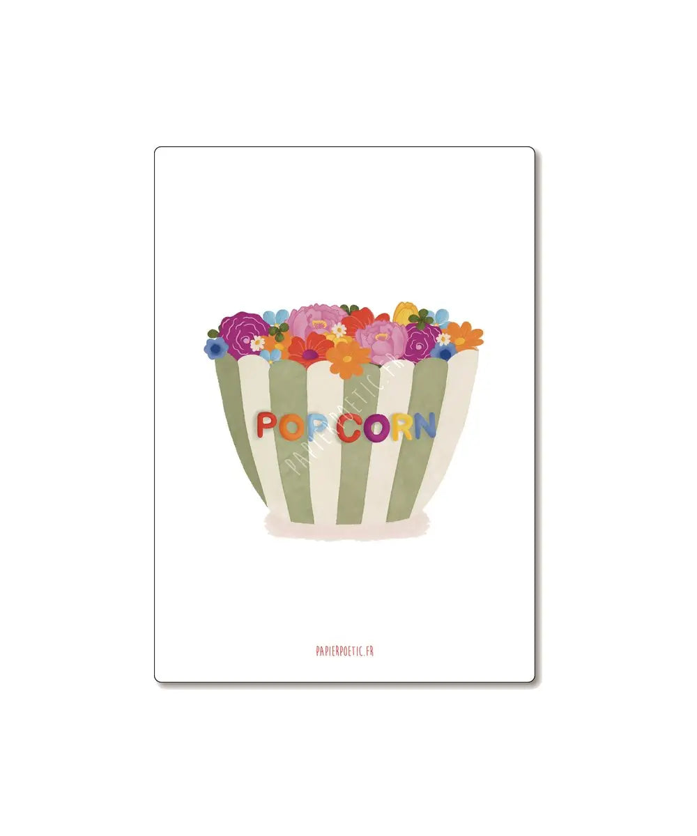 Carte Postale "Pop corn de fleurs" | Papier Poetic - Carte Postale Pop corn de fleurs de la marque française Papier Poetic