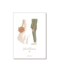 Carte Postale "Silhouettes des mariés sauge" | Papier Poetic - Carte Postale Silhouettes des mariés sauge de la marque française Papier Poetic