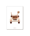 Carte Postale "Voiture juste mariés" | Papier Poetic - Carte Postale Voiture juste mariés de la marque française Papier Poetic