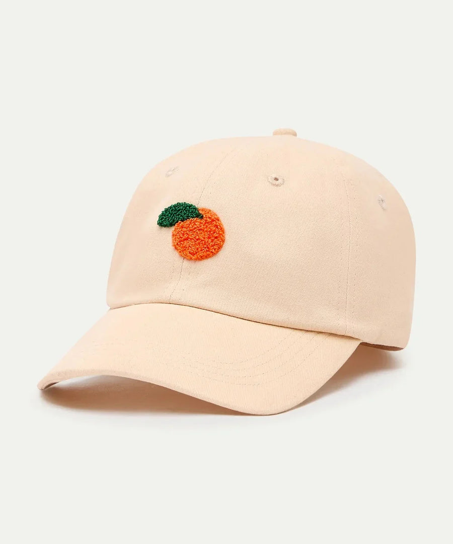 Casquette camel broderie orange de Compañía Fantástica