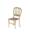 Chaise miniature en metal dore pour maison de souris Maileg.
