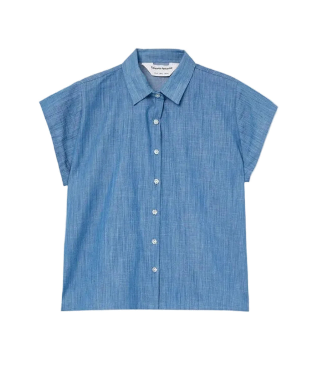 Chemise chambray bleu clair manches courtes de Compañía Fantástica