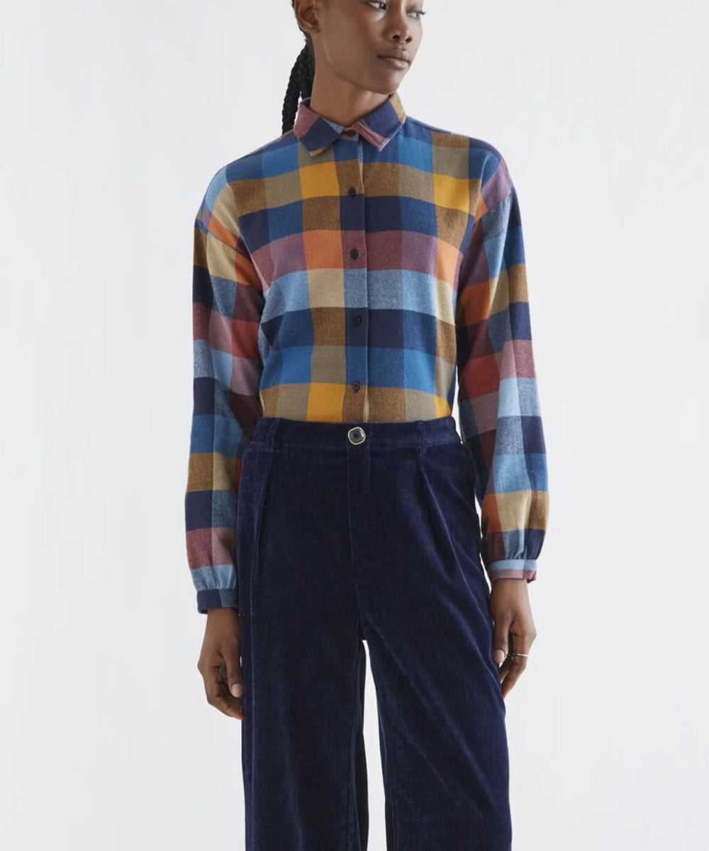 Chemise coton à carreaux multicolores de Compañía Fantástica