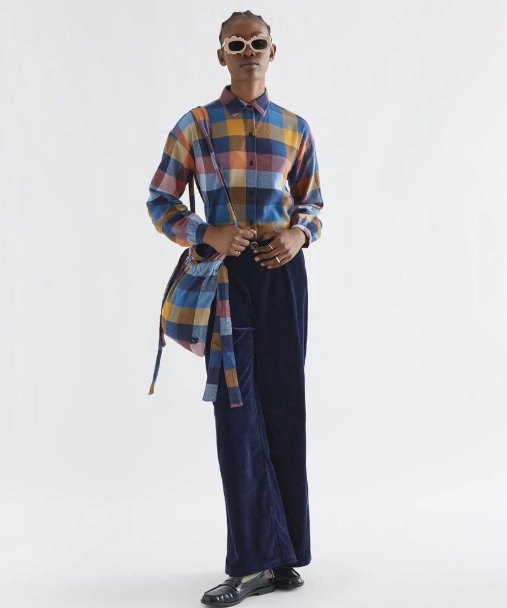 Chemise coton à carreaux multicolores de Compañía Fantástica