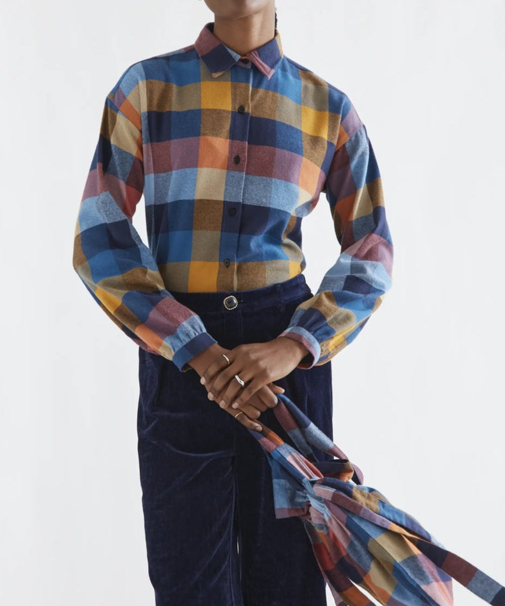 Chemise coton à carreaux multicolores de Compañía Fantástica