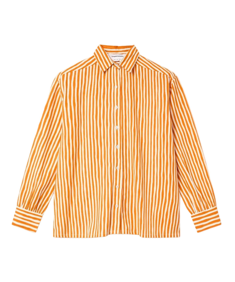 Chemise imprimé Lavagna Orange de Compañía Fantástica