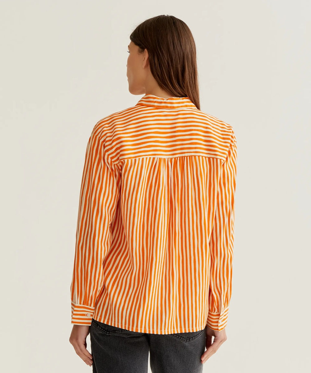 Chemise imprimé Lavagna Orange de Compañía Fantástica