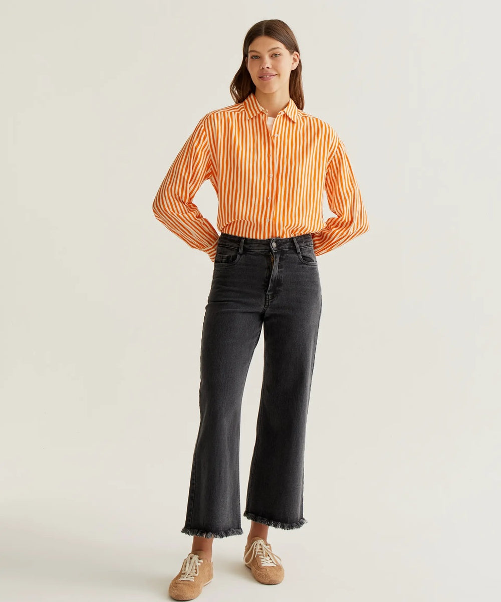 Chemise imprimé Lavagna Orange de Compañía Fantástica