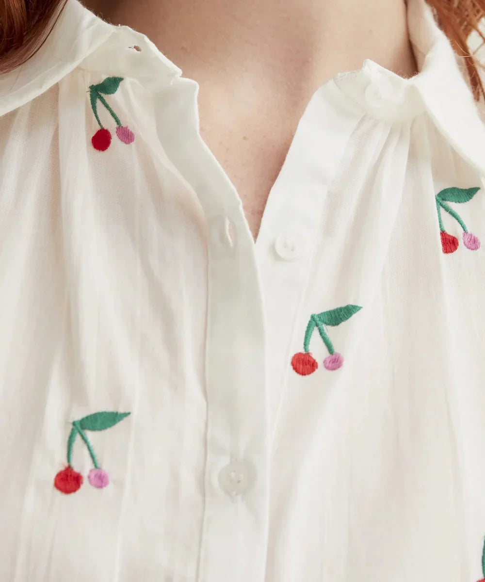 Chemise imprimé White Cherries de Compañía Fantástica