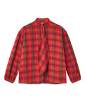 Chemise col lavallière en coton et à motif à carreaux de la marque Compania Fantastica