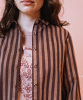 Chemise Rayée Khadi Violine de la marque Emile et Ida