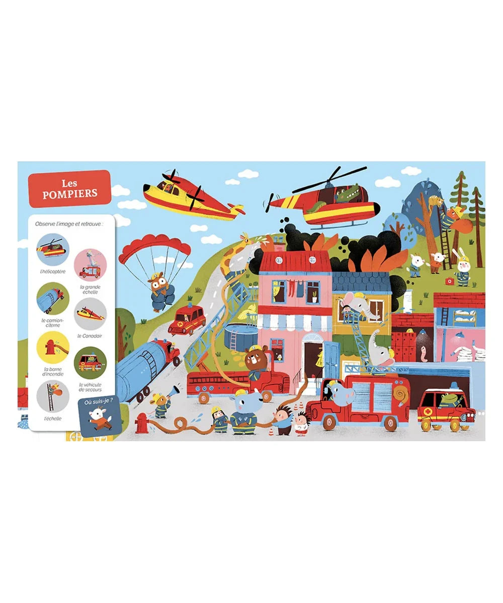 Livre imagier cherche et trouve des tout petits les vehicules auzou.