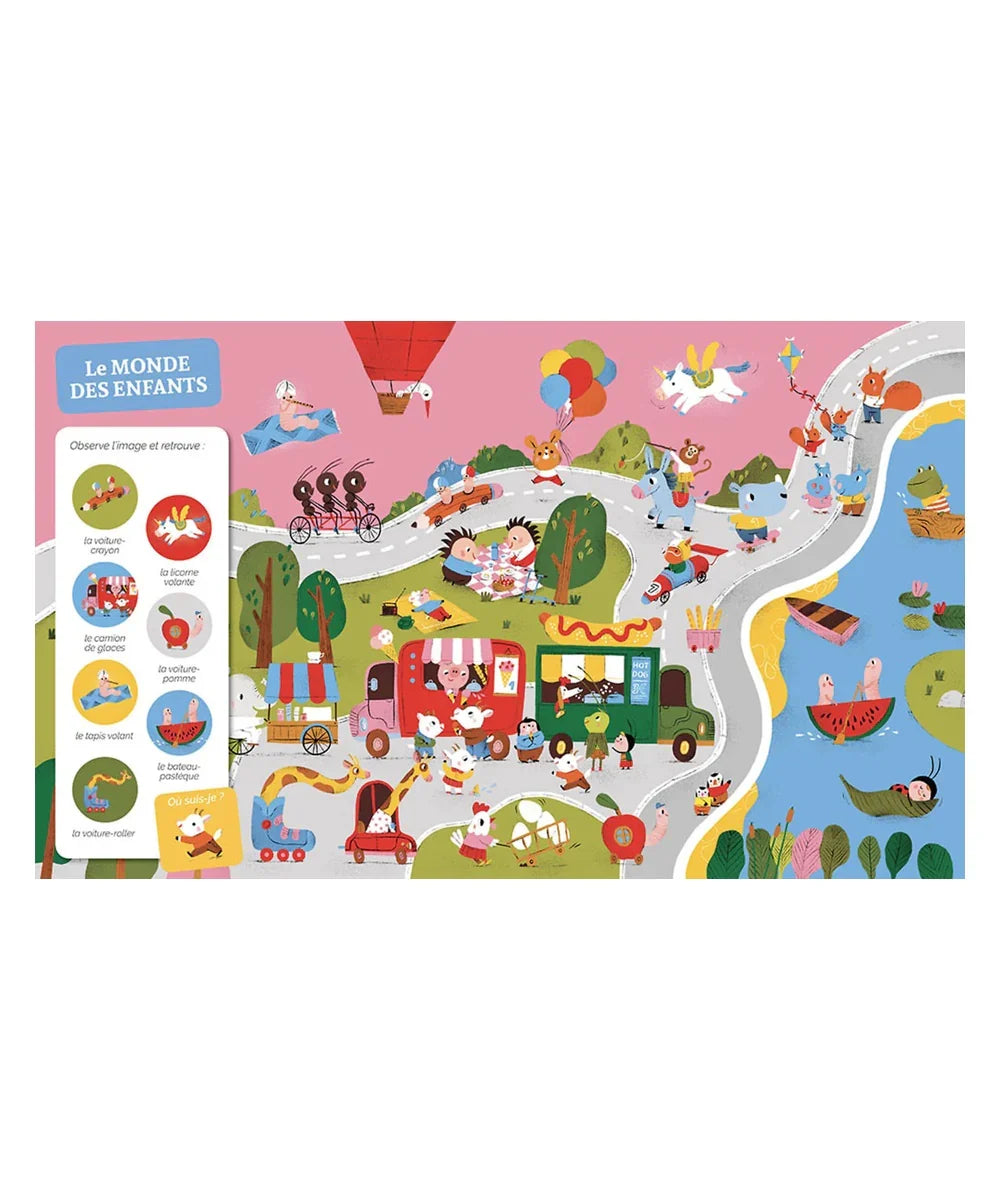 Livre imagier cherche et trouve des tout petits les vehicules auzou.
