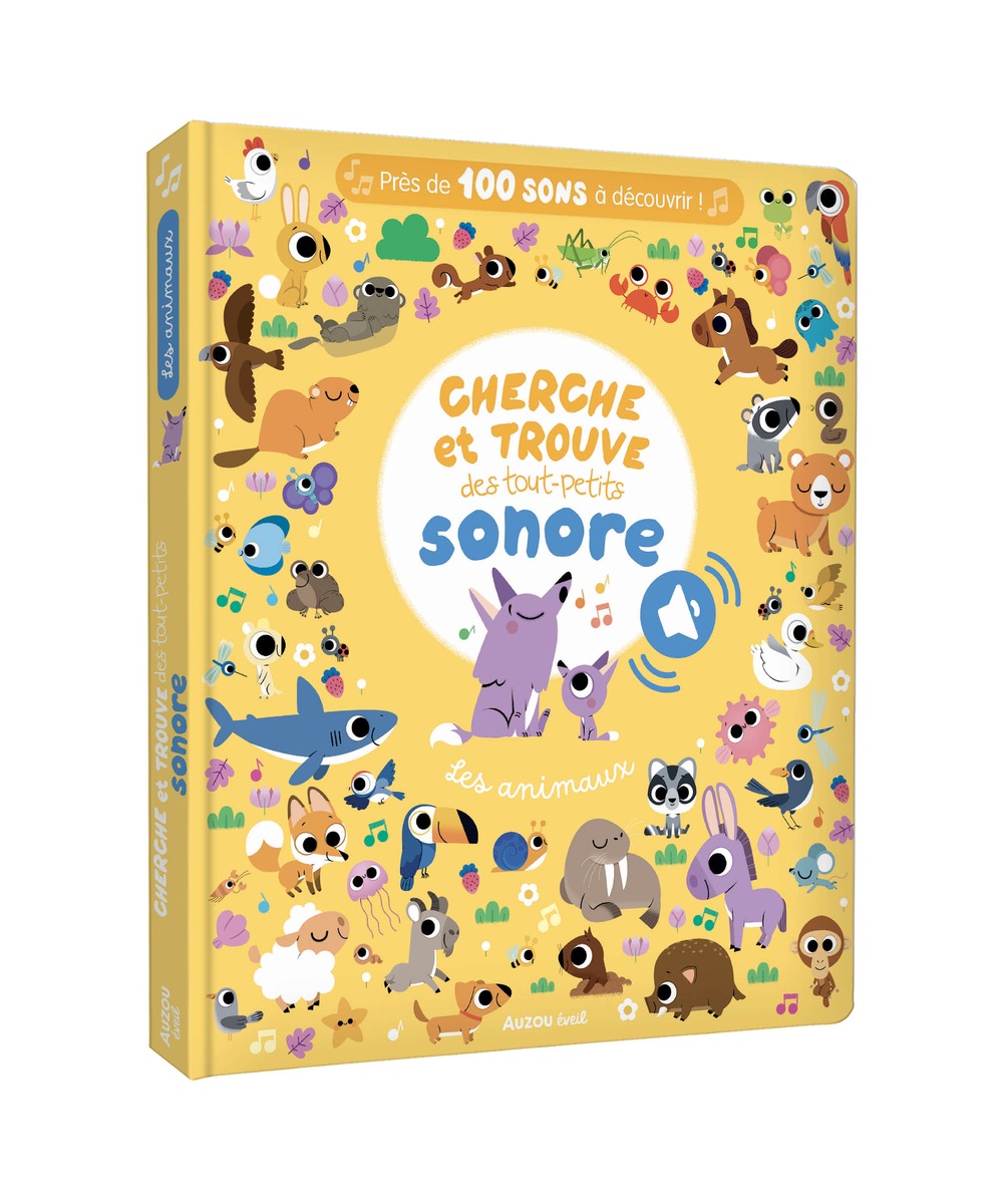 Cherche et trouve sonore - Les animaux de Auzou, couverture sur fond blanc