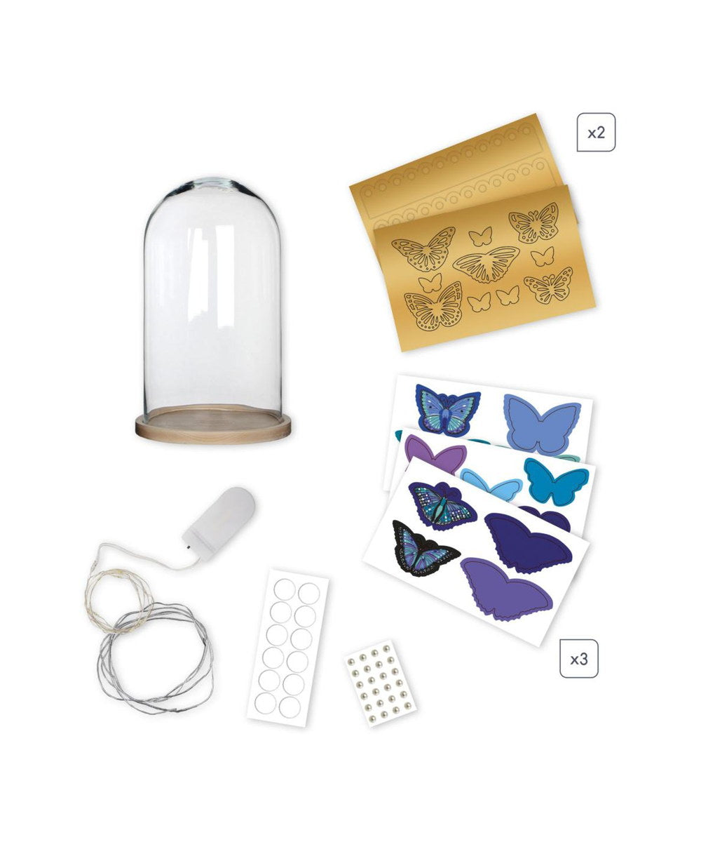 Cloche lumineuse Papillons à créer de la marque Janod, sur fond blanc