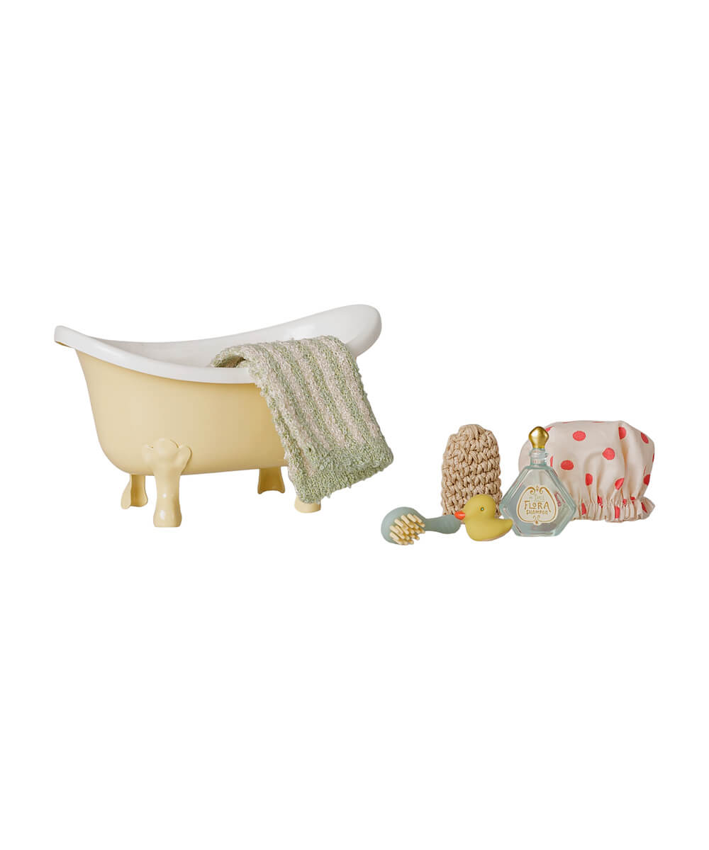 Coffret Bain pour Souris - Jaune Maileg, vue principale sur fond blanc