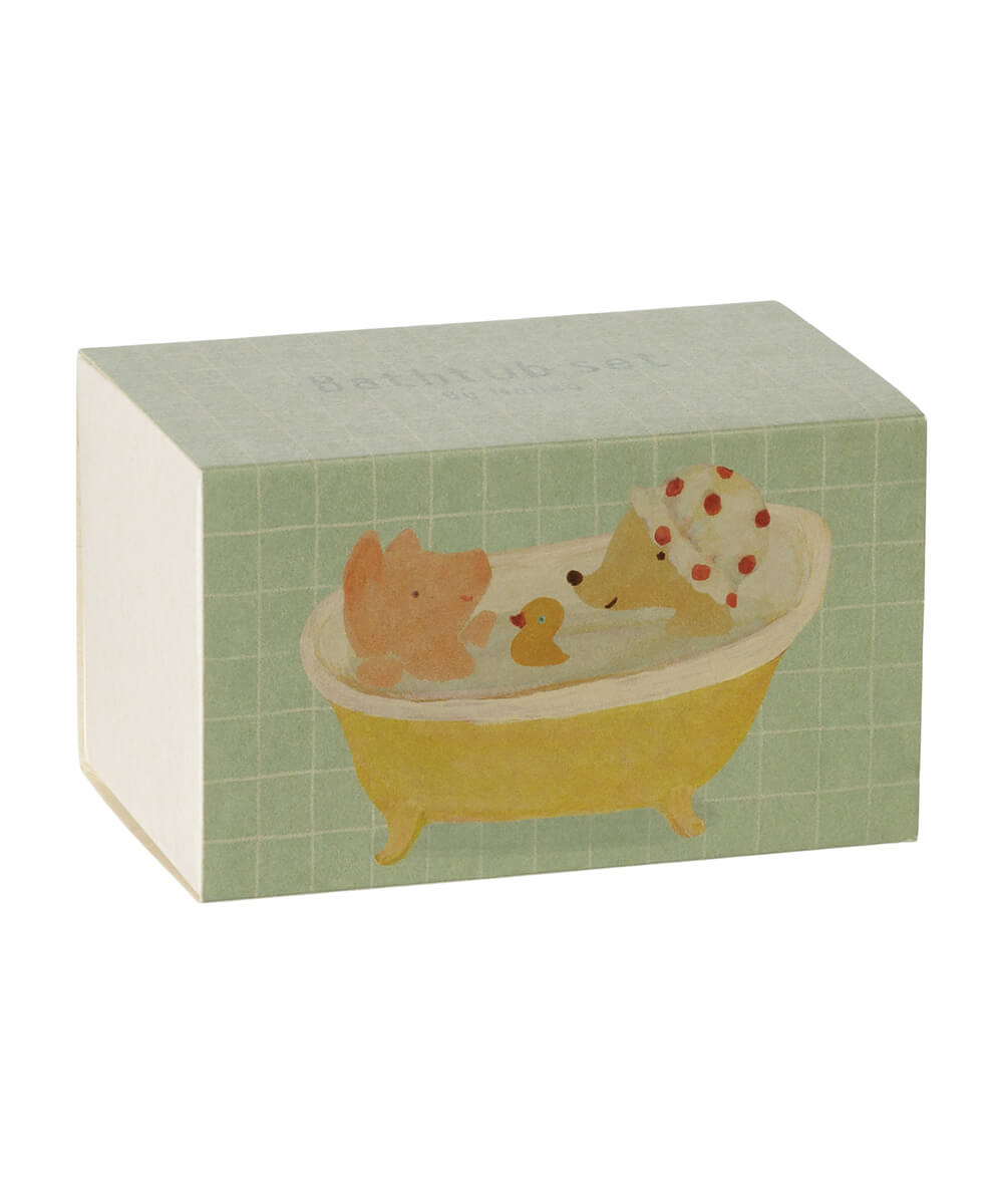 Coffret Bain pour Souris - Jaune Maileg, autre vue sur fond blanc 3