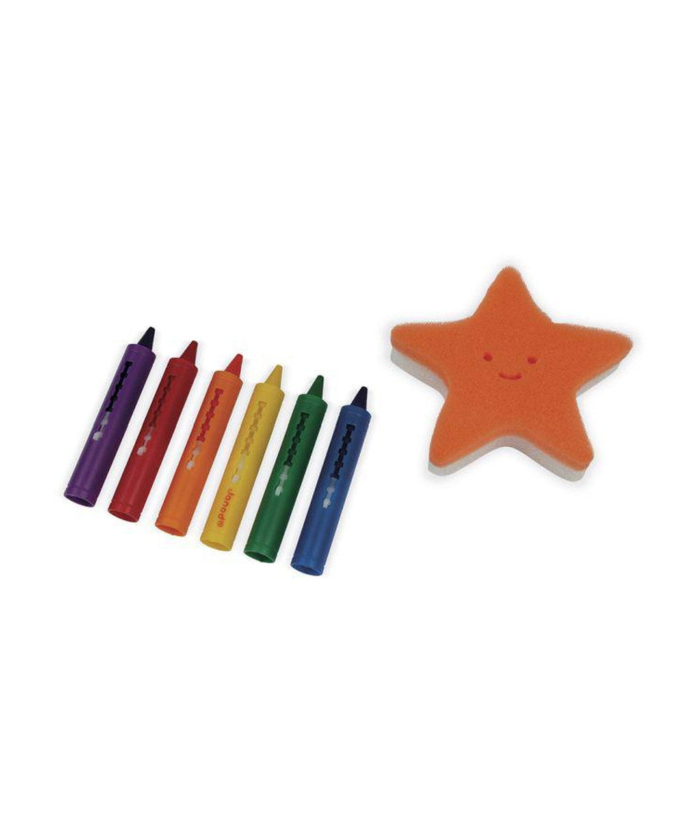 Coffret de coloriage pour le bain de la marque Janod, sur fond blanc