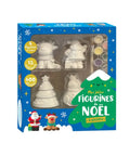 Coffret pour enfant de figurines de Noël à peindre.