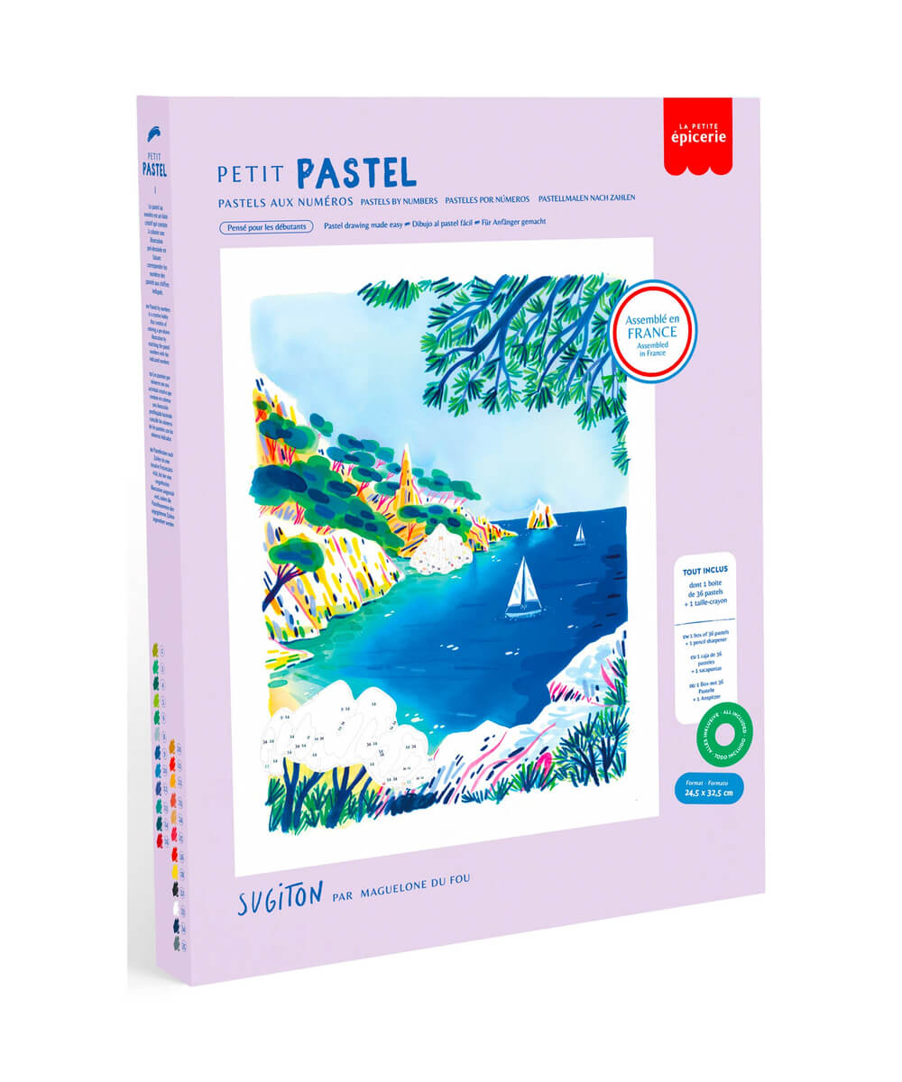 Coffret pastel au numéro Sugiton de la marque La Petite Épicerie, sur fond blanc