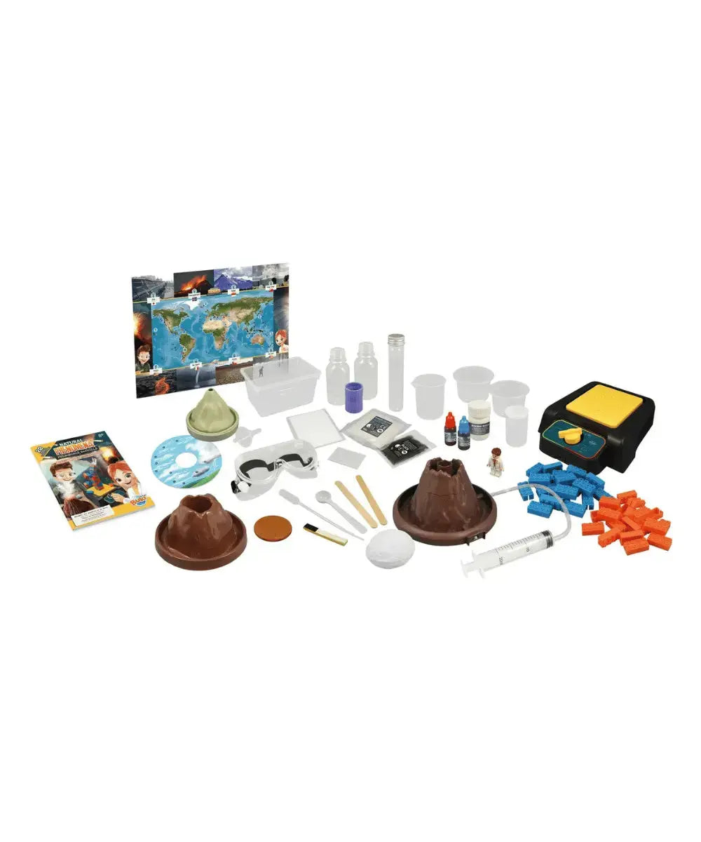 Matériel scientifique et notice illustrée inclus dans le kit Buki.