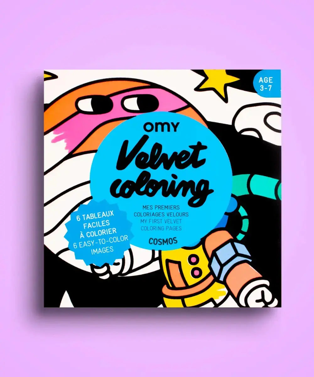 Coloriage velours Cosmos de la marque française OMY