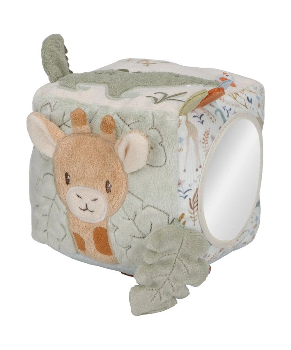Cube d'activités pour bébé de la collection Safari Friends de la marque Little Dutch sur fond blanc