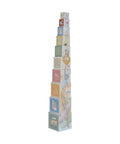 Tour de dix cubes en carton Safari Friends Little Dutch sur fond blanc