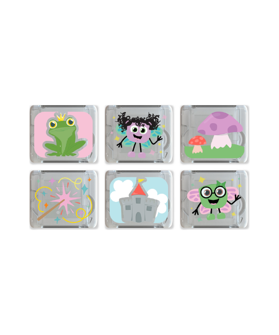 Lot de six cubes lumineux de bain Contes de fées Glo Pals