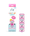 Coffret de quatre cubes lumineux de bain Princesse Ida roses Glo Pals
