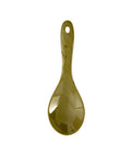 Cuillère à salade en mélamine unie, variante Vert mousse, de Rice sur fond blanc
