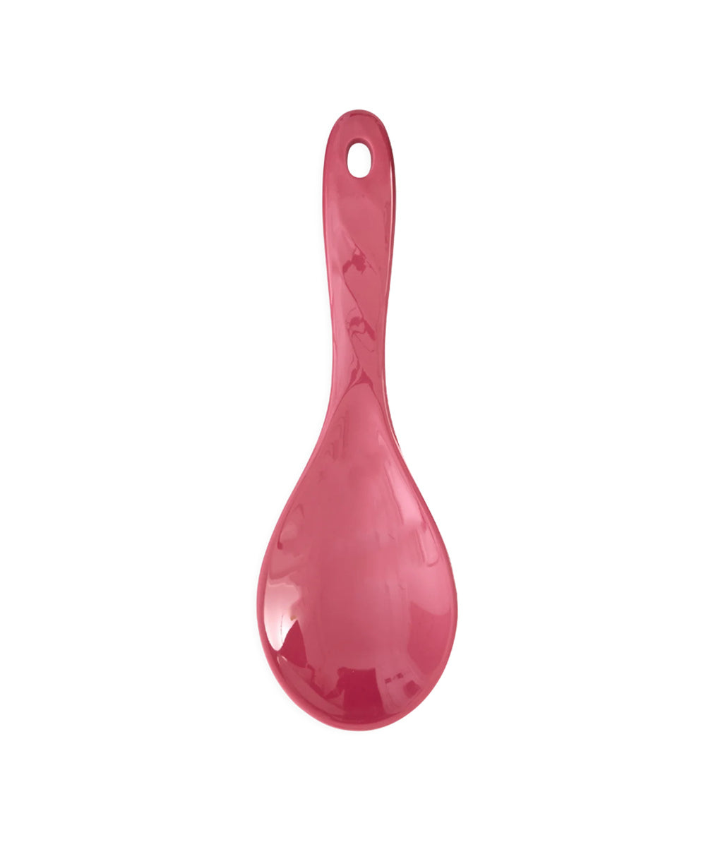 Cuillère à salade en mélamine unie, variante Rose framboise, de Rice sur fond blanc