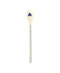 Cuillère latte en mélamine Favorite Hearts, variante Bleu foncé, de Rice sur fond blanc