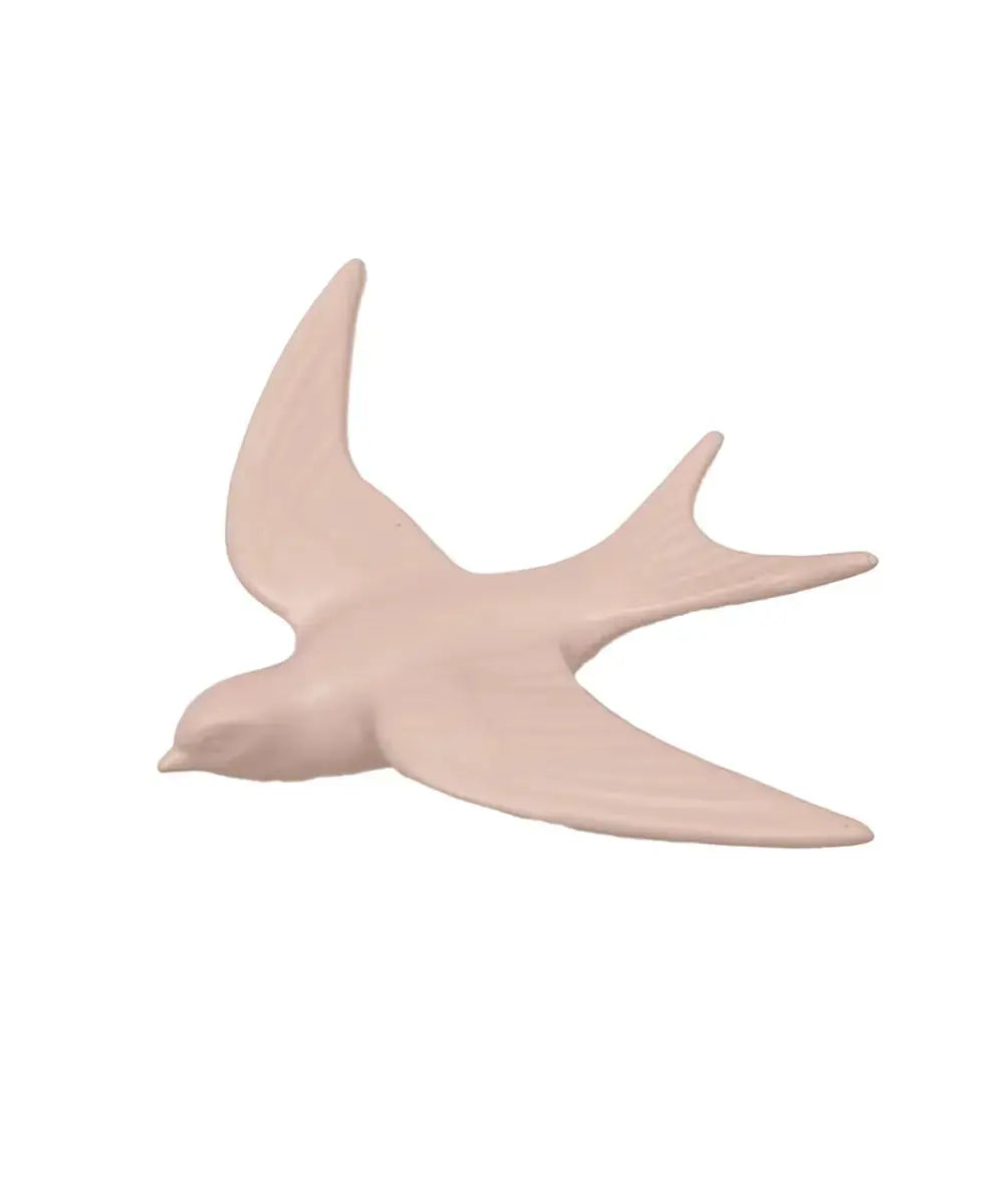Décoration murale Hirondelle rose sur un fond blanc