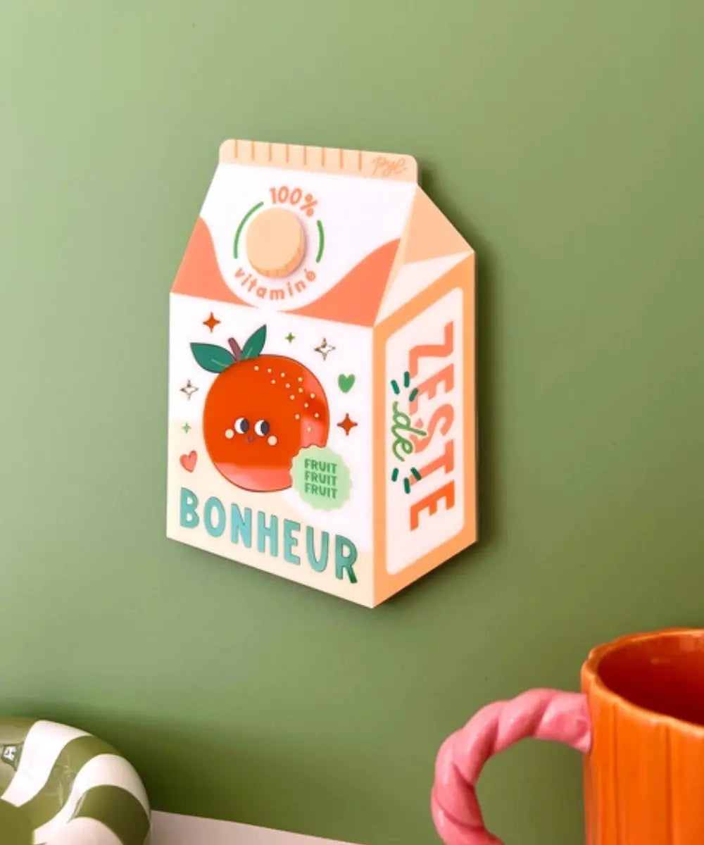 Décoration murale Jus d'orange en plexiglas