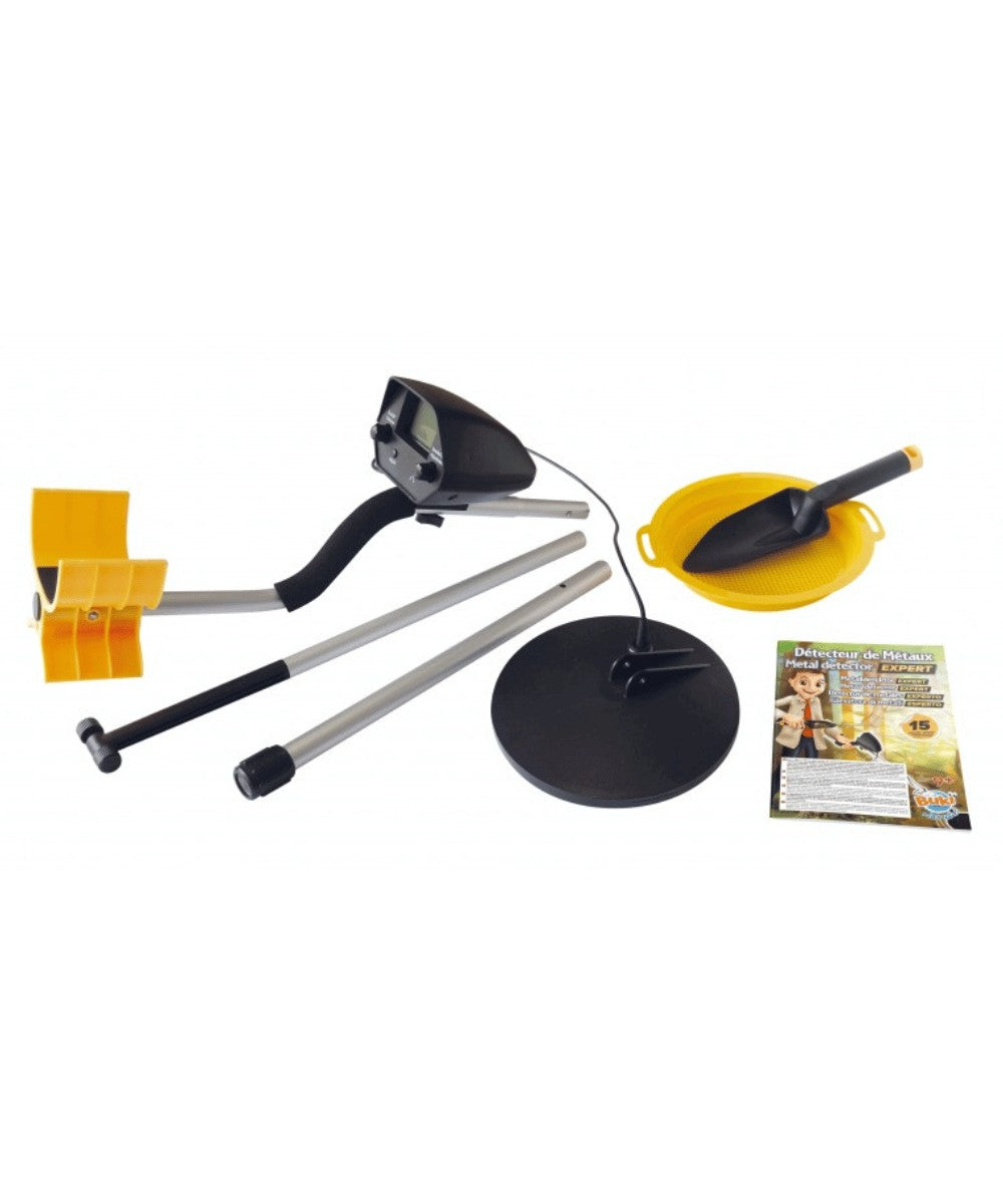 Detecteur de metaux expert buki france avec ecran lcd et canne ajustable pour enfant.