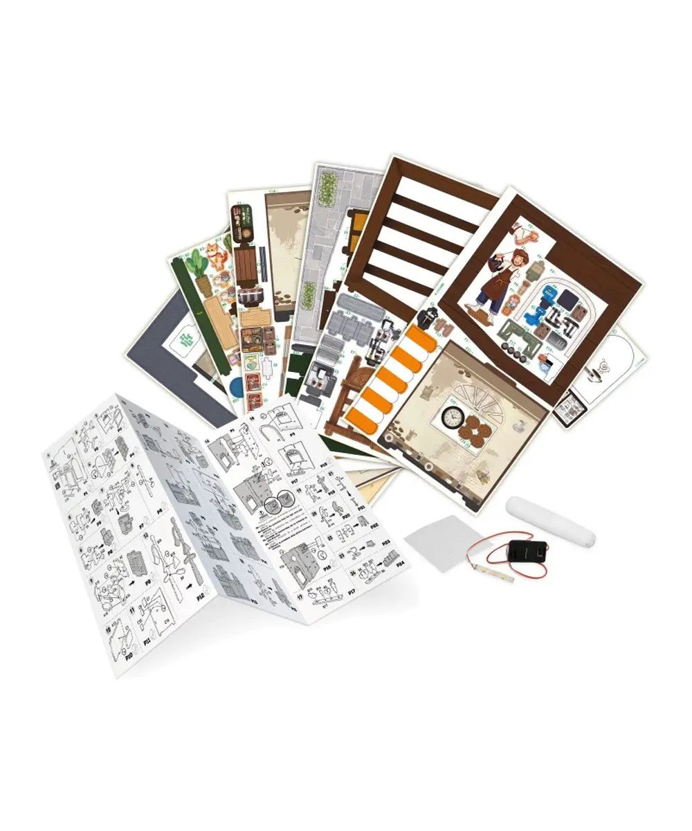 Diorama café Buki détail produit sur fond clair