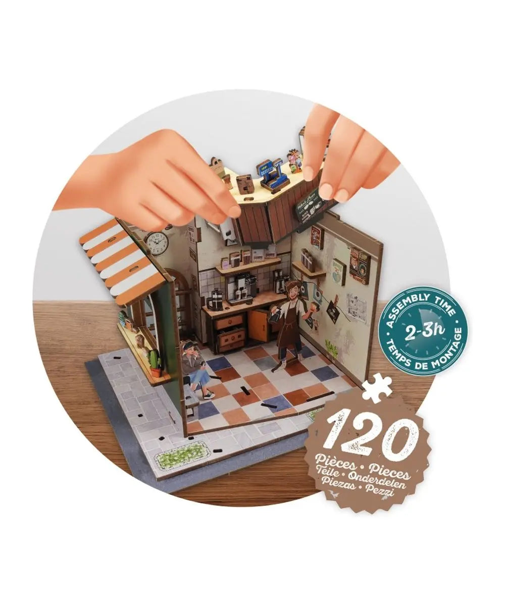 Diorama café Buki détail produit sur fond clair