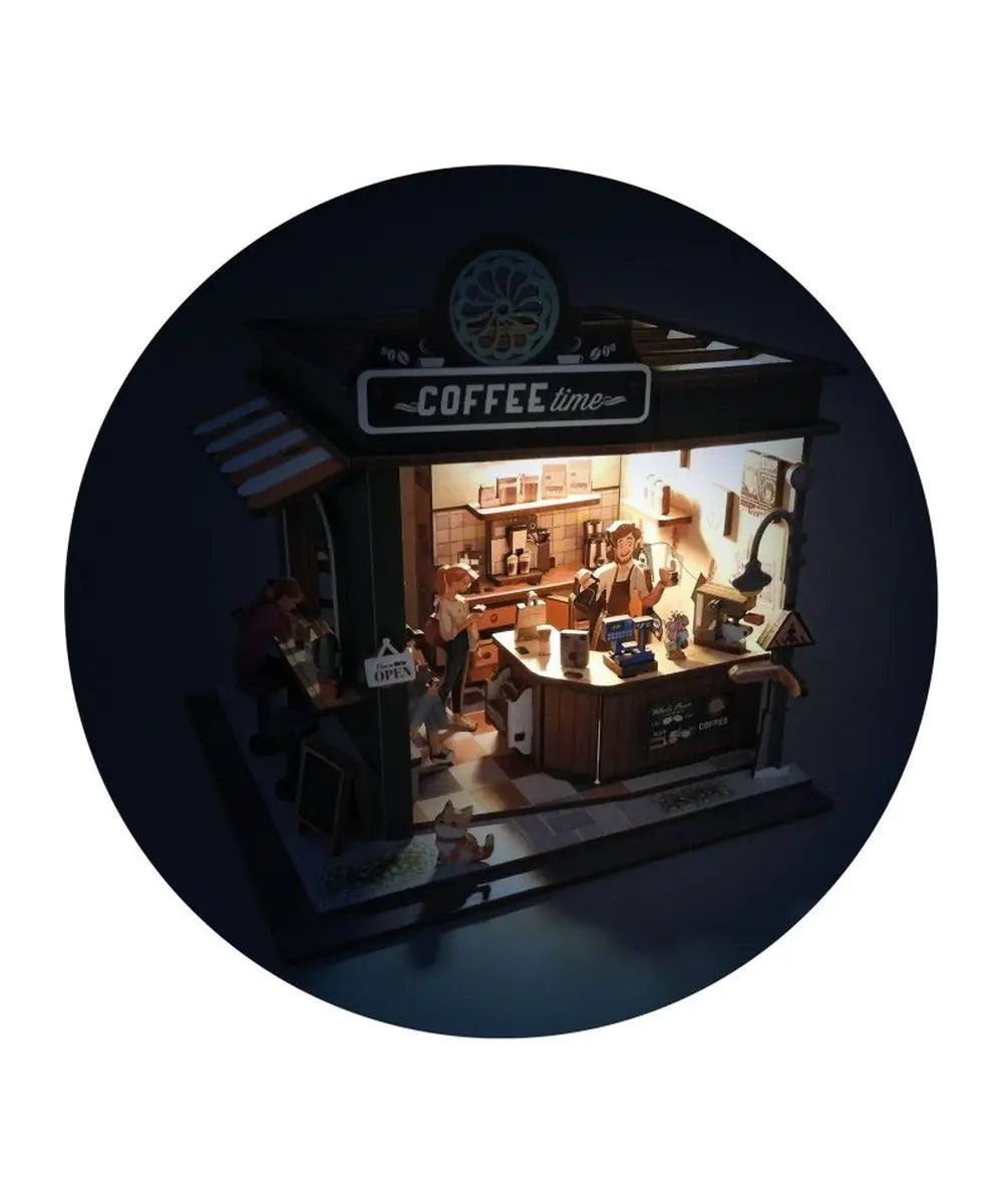 Diorama café Buki détail produit sur fond clair