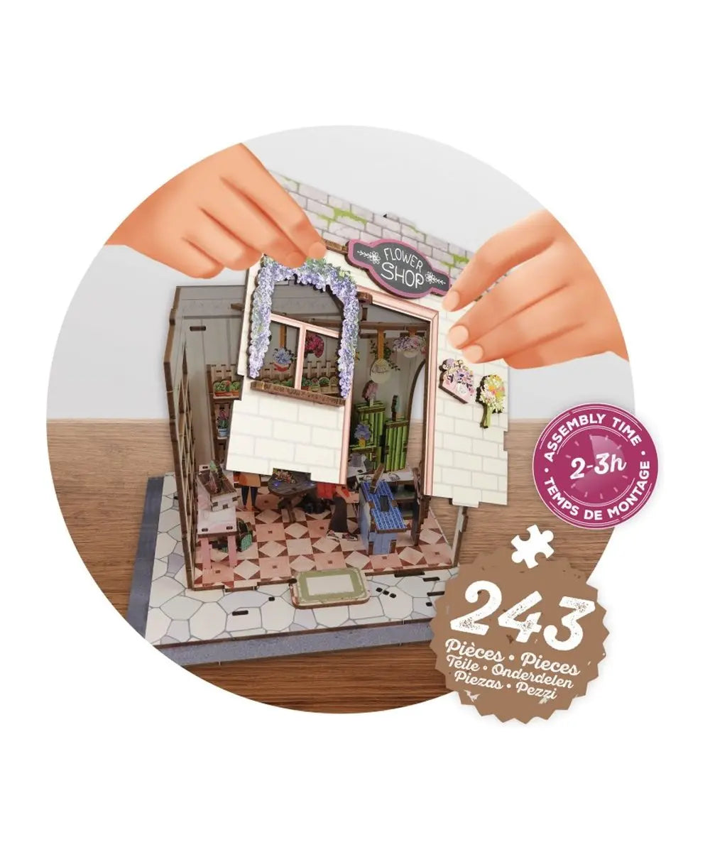 Diorama fleuriste Buki détail produit sur fond clair