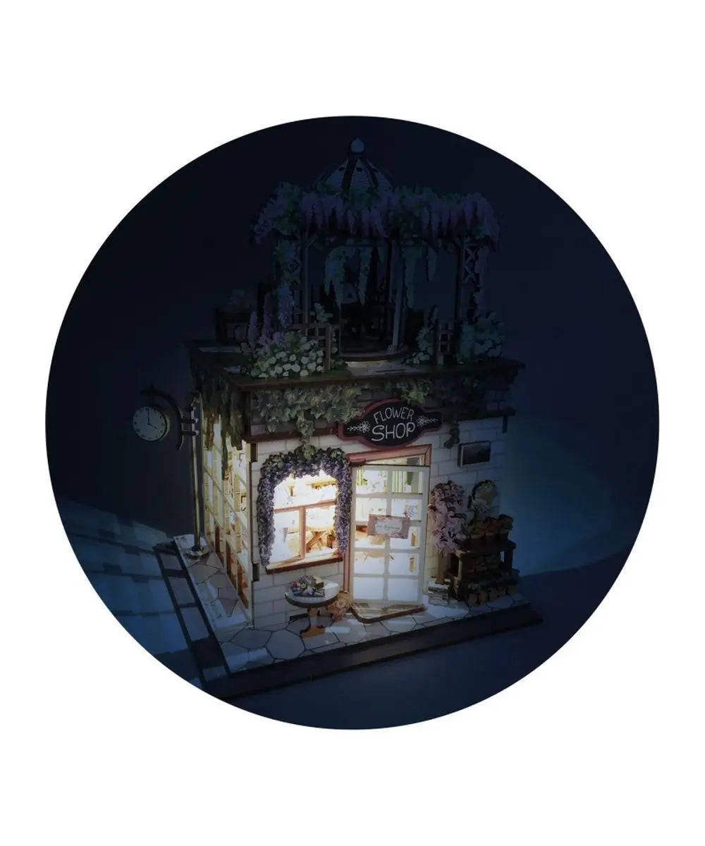 Diorama fleuriste Buki détail produit sur fond clair