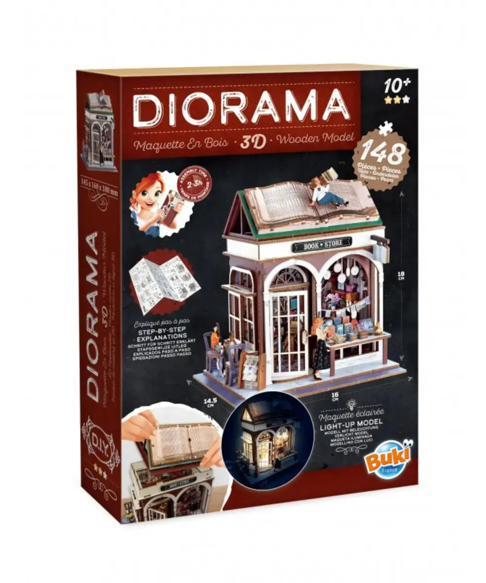 Photo du packaging du diorama Librairie de Buki