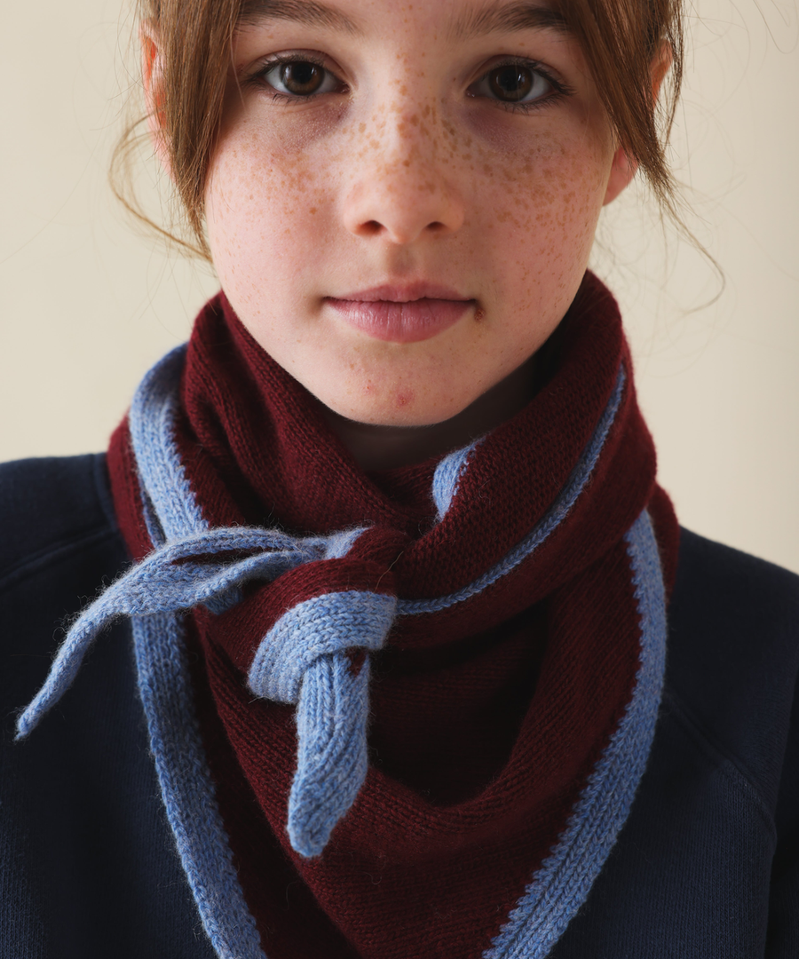 Écharpe Colette Bicolore bleu et bordeaux So Family