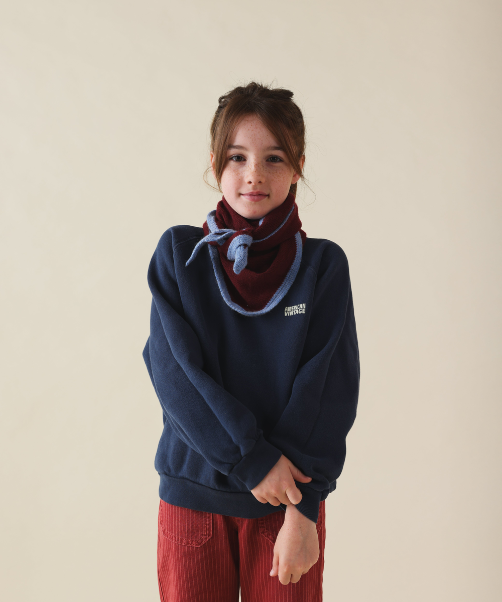 Écharpe Colette Bicolore bleu et bordeaux So Family