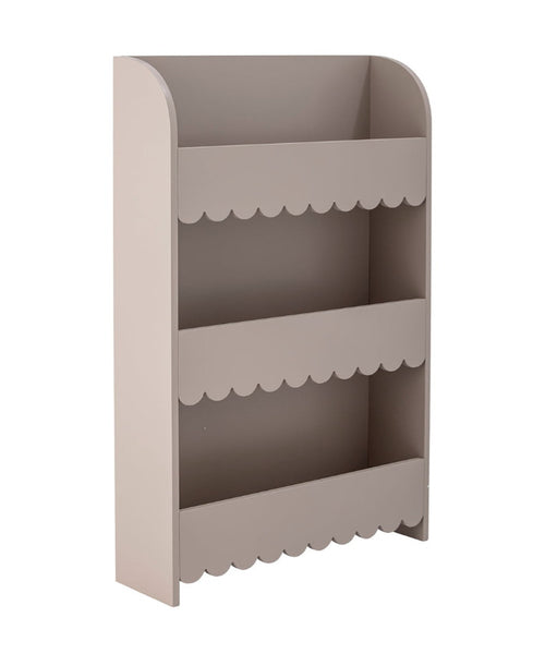 Bibliothèque murale pour enfant Salma en bois brun poussiéreux avec étagères décorées d'arches Bloomingville MINI.