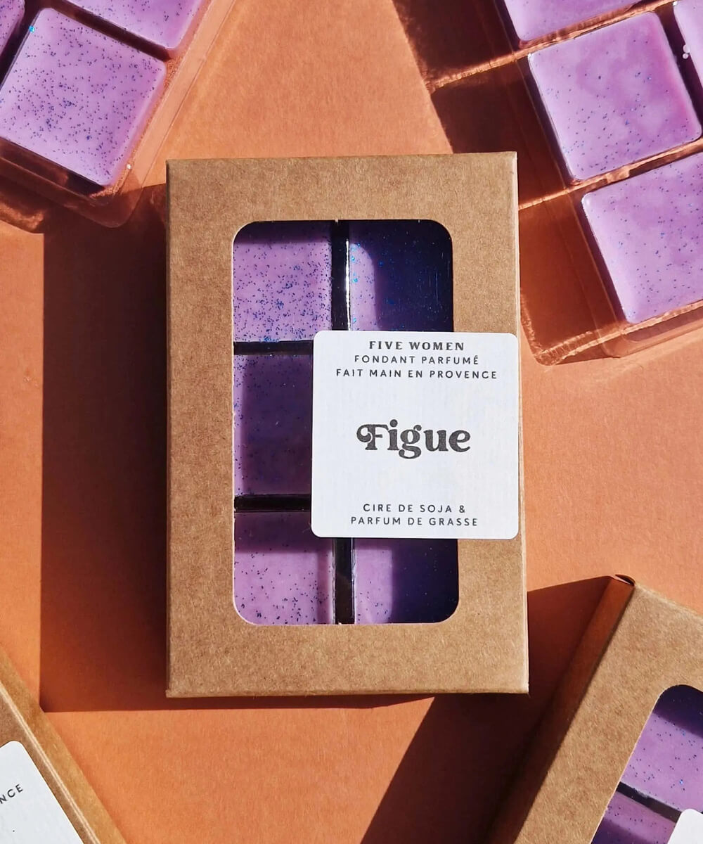 Fondants parfumés Figue de la marque Five Women, en mise en scène